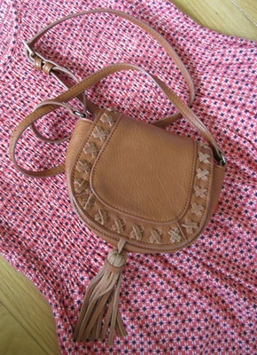 Bolso Bandolera INC International Concepts Tostado Sillín Cuero Sintético Boho Foto 1 de 3