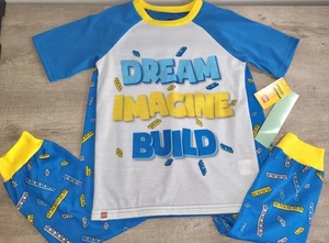 LEGO Brick Iconic Build 2 Piece Sleepwear PJ Pajama Pants T Shirt Set Boys 8 NWT - Bild 1 von 7