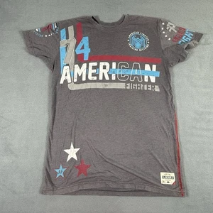 American Fighter Men Shirt Medium Dark Gray Athletic T-Shirt Eagle MMA Gym - Picture 1 of 6
