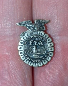 VNTG Vocational Agriculture FFA Insignia Collar Lapel Hat Pin - Picture 1 of 2