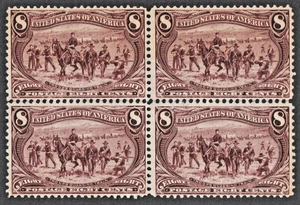 EE. UU. # 289 *COMO NUEVO SIN GOMA {8c TROPAS TREN DE GUARDIA BLOQUE DE 4} TRANSMISIÓN DE 1898 - Imagen 1 de 4