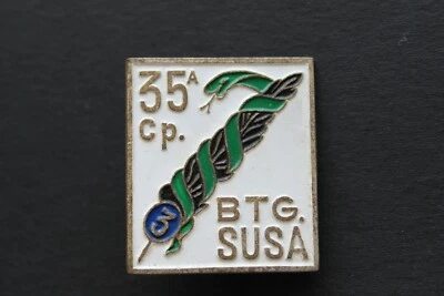   DISTINTIVI ALPINI 35a compagnia Btg. SUSA TAURINENSE 1979 OLD ALPINE BADGES - Immagine 1 di 2