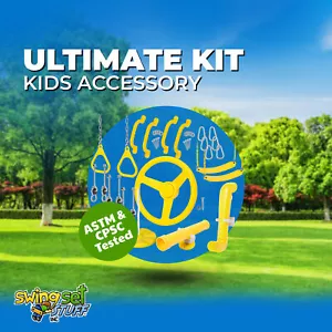 SWING SET STUFF ULTIMATE KIT GIALLO legno parco giochi accessori bambini 0258 - Foto 1 di 8
