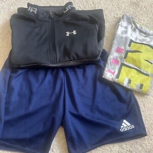 Boys Adidas Short Under Armour Jumper And Nerf Shirt Age 11-12 (shirt 12-13)
