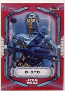 2022 Topps Star Wars Finest Red Parallel 16 C-3PO 5/5 - Picture 1 of 2
