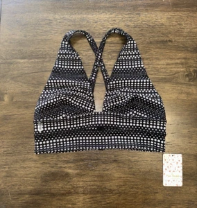 Free People FP Movement Bra Raku Reflective Sports Cut Out Yoga Running NEW NWT - Picture 1 of 11
