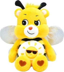 CARE BEARS - 9inch (22cm) BEAN PLUSH TOY - BEE FUNSHINE BEAR **NEW DESIGN** - Picture 1 of 3