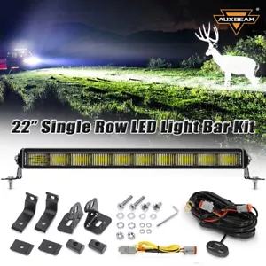 AUXBEAM 22" Barra de Luz LED de una Fila Proyectiva Blanco y Ámbar DRL Kit de Lámpara de Conducción - Imagen 1 de 12