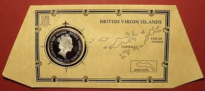 Commemorative British Virgin Islands 1992 Dollar Proof~Columbus First Voyage~F/S - Picture 1 of 2