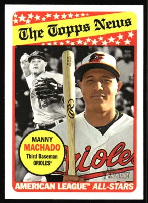 2018 Topps Heritage Manny Machado #292 Baltimore Orioles - Image 1 of 2