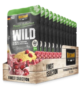 BELCANDO Wild mit Hirse & Preiselbeeren 12x125g Nassfutter Feuchtnahrung Hund - Bild 1 von 1