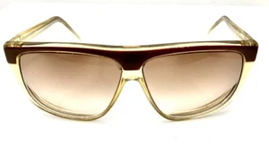 VTG Laura Biagiotti OXSOL P-712 Brown Gradient Oversized Sunglasses 70s Mens RX - Picture 1 of 7
