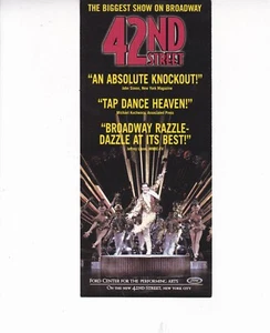 42nd St 4""x 9"" volantino pubblicitario per Broadway play" - Foto 1 di 2