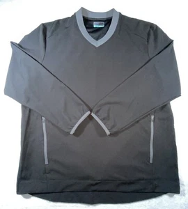 PGA Tour Jacket Men's Size Large Gray Golf Windbreaker Pullover Side Zip Pockets - Picture 1 of 15