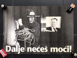 “RESISTANCE” PROTESTS AGAINST MILOSEVIC OTPOR 1996 SERBIA BELGRADE POSTER - Picture 1 of 4