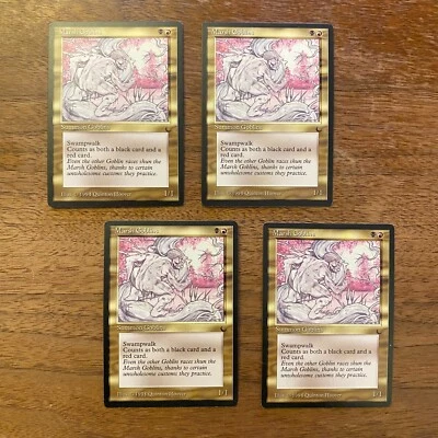 4x Marsh Goblins NM+ NEVER PLAYED MTG The Dark 1998 Magic x4 FREE SHIPPING - Image 1 of 2