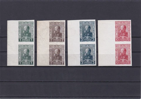 BULGARIA 1918, Sc# 130-133, Proofs, No gum Cover