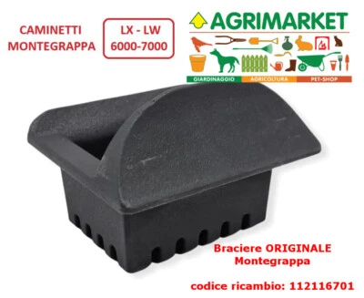 Braciere MONTEGRAPPA in ghisa cod. 1121106701 ORIGINALE per modelli LX - LW - Immagine 1 di 4