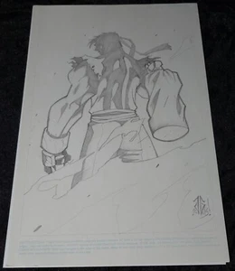 Vintage Street Fighter Ryu Auftragskunstwerk Joe Madureira Stil - Bild 1 von 1