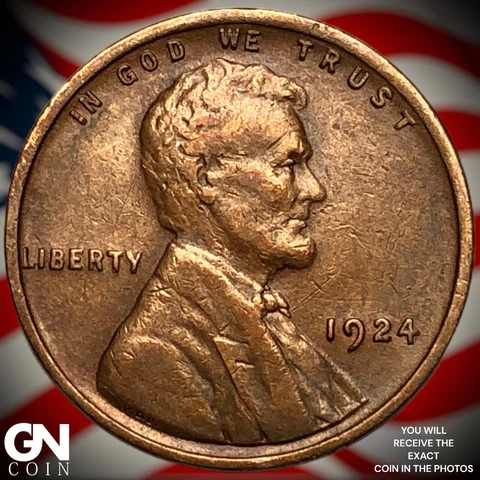 1924 P Lincoln Cent Wheat Penny  Q7457 Cover