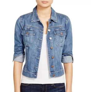 NEW Kut from the Kloth Denim Jacket Blue Serpa Wash Jean Womens Size XS - Picture 1 of 9