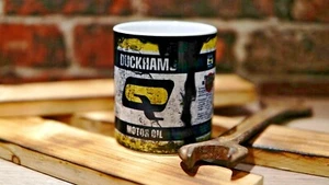retro mug, vintage gift, distressed effect oil can effect birthday gift for him - Picture 1 of 29