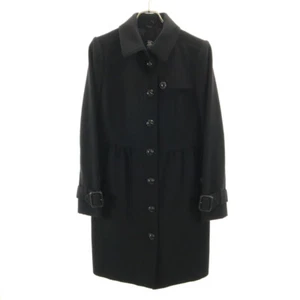 BURBERRY Sanyo Shokai Made in Japan Angora Blend coat 9 black Women - Picture 1 of 10