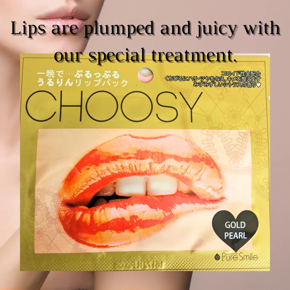 CHOOSY Lip Care Mask/Pure Smile/Matte&Glossy lip/Lip Mask/Gold Pearl/Free Ship ! - Image 1 of 3