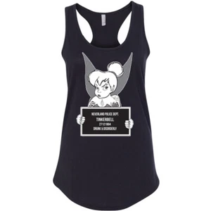 🔥 Tinker Punk Mugshot Womens Tank-top Funny Neverland PD Magical Tattooed Fairy - Bild 1 von 10