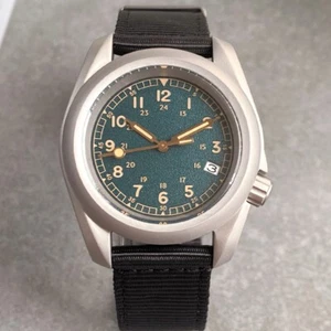 NH35 Military Field Watch Lume 200M Dive Wristwatch Men Sandblast Case 3.8 Crown - Picture 1 of 7