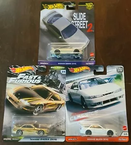 Hot Wheels Fast & Furious Modern Classics Slide Street 2 Nissan Silvia S14 (3x) - Imagen 1 de 2