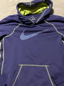 Nike Women's Therma-Fit Blue Sweatshirt Pullover Hoodie Size Medium - Picture 1 of 3