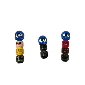 Lego Minifigure Heads 11 Minifig Heads Hwro Villain Reptile Racing Angry Happy - Picture 1 of 4