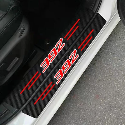 4 piezas adhesivas protectoras de umbral de puerta aptas para Dodge Challenger Durango 392 Foto 1 de 4
