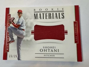 2018 Panini Nat Treasure- Rookie Materials Shohei Ohtani #RM-SO 23/25 RC - Picture 1 of 2