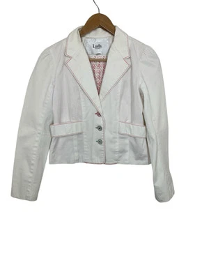Chaqueta Blazer Luella For Target Mujer Forrada Blanca Talla Mediana Foto 1 de 4