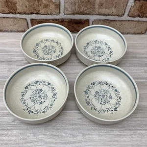 Lenox Temper-Ware Blue Breeze Bowls Stoneware USA Set of 4 Replacement VTG - Picture 1 of 4