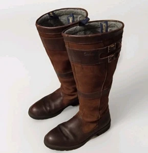 Dubarry of Ireland Brown Leather Riding Boots Women's Size 41 ( US 9 to 9.5) - Picture 1 of 10