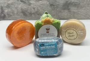 Artisan Pumpkin Spice Citrus Blue Mini Luffa Seife Bündel Vegan Handarbeit USA - Bild 1 von 7