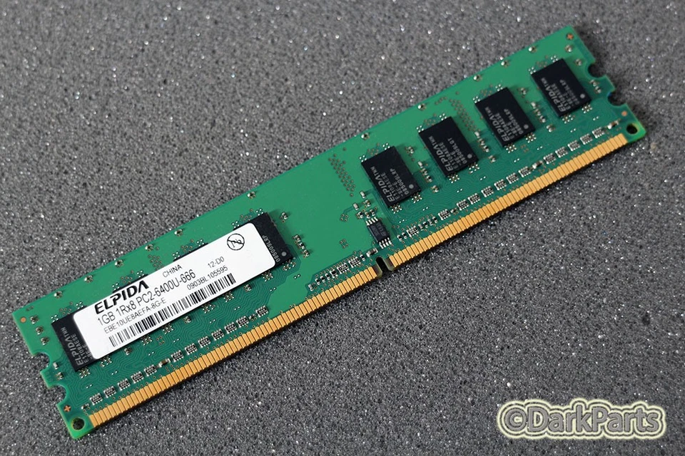 Elpida EBE10UE8AEFA-8G-E PC2-6400U-666 1GB Memory RAM - Image 1 of 1
