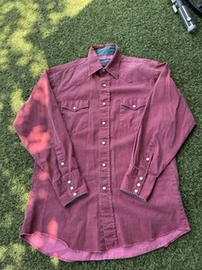 Vintage Wrangler Hemd Herren Gr. 15,5 rot Western Pearl Snap Langarm Cowboy - Bild 1 von 4