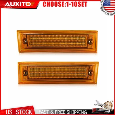 LED Side Marker Lights For Chevrolet C10 C20 C30 K10 K20 K30 Pickup 81-86 2-10X - Image 1 of 4