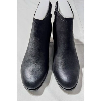 Botines Rockport Dorset de cuero negro tacón bloque cremallera lateral CH0205 para mujer 8,5 Foto 1 de 4