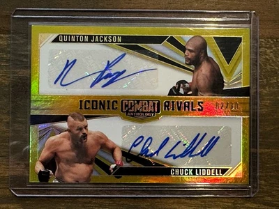2025 Combat Anthology Quinton Jackson/Chuck Liddell Iconic Rivals Auto Gold /10  - Image 1 of 3