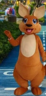 Halloween Adult Kangaroo Mascot Costume Cosplay Outfits Clothing Carnival Adults - Photo 1/4