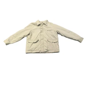 Vintage Campus Full Zip Coat Jacket Beige Men Size Large (Made In Taiwan) - Picture 1 of 14