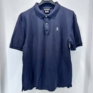 Psycho Bunny by Robert Godley Classic Pique Pima Cotton Polo Mens Navy 2XL XXL - Picture 1 of 7
