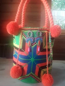 MOCHILA WAYOU BAG XXL leuchtend bunt Handarbeit SPANIEN NEU - Bild 1 von 16