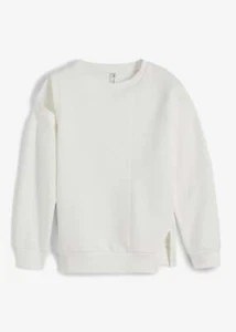 Sweatshirt mit Cut-Out und Wording Gr. 44/46 Wollweiß Damen Sweat-Shirt Neu - Bild 1 von 1