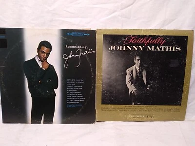 Johnny Mathis Faithfully / Romantically Vinyl LP records lot of 2 1959, 1963 - Image 1 of 4